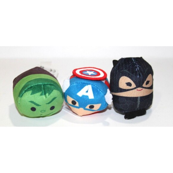 Disney Marvel DC Comics Tsum Tsum Hulk Captain America Batman Mini Plush 3 Inch - Picture 1 of 6